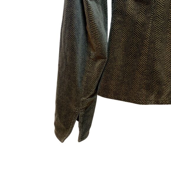 Anne Klein Womens Brown Velvet Herringbone Blazer 2 Preppy Office Vintage Y2K - Picture 7 of 7